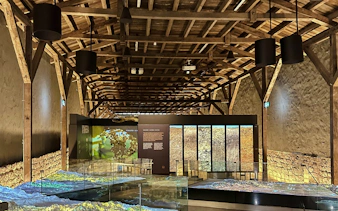 Wine Center exhibit at Concha y Toro Winery, Santiago, showcasing vineyard projections.
