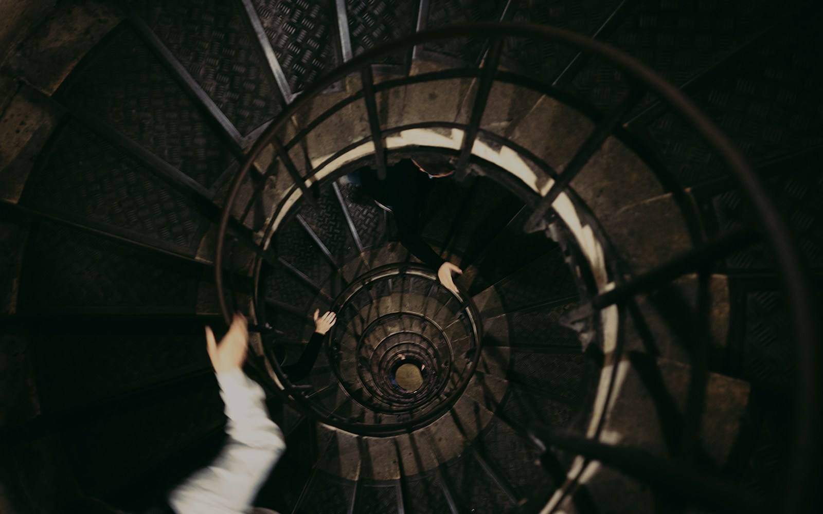 Statue of Liberty interior staircase showcasing construction architecture.