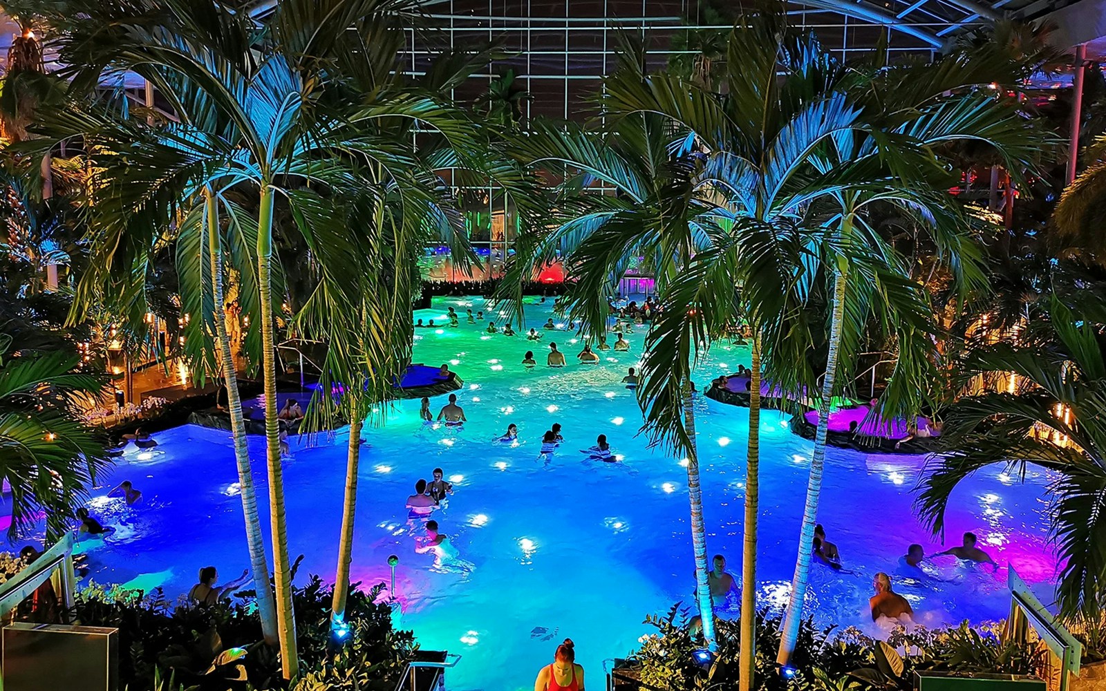 Thermal pools at Therme Bucharest