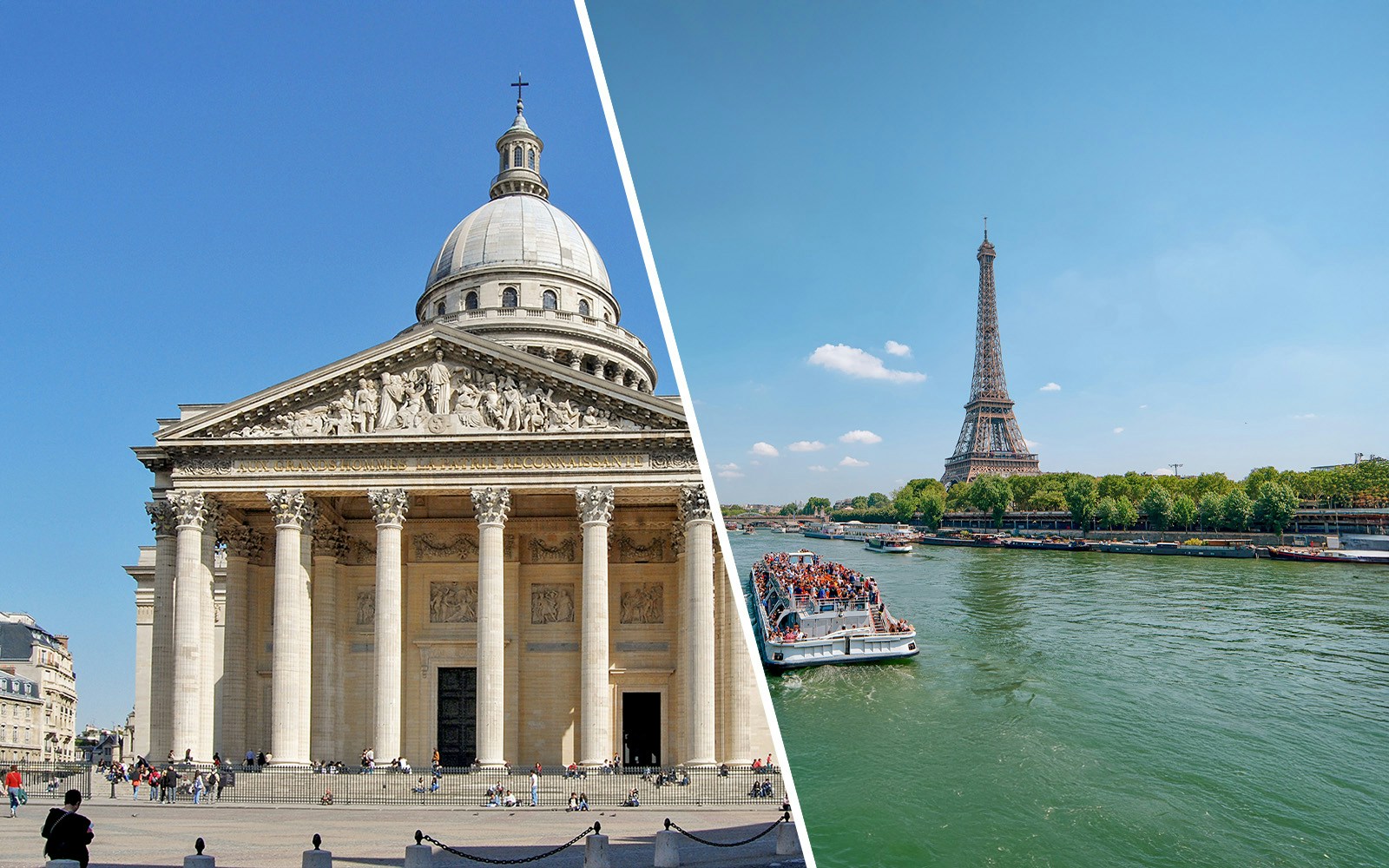 paris pantheon and seine river sightseeing cruise starting from eiffel tower