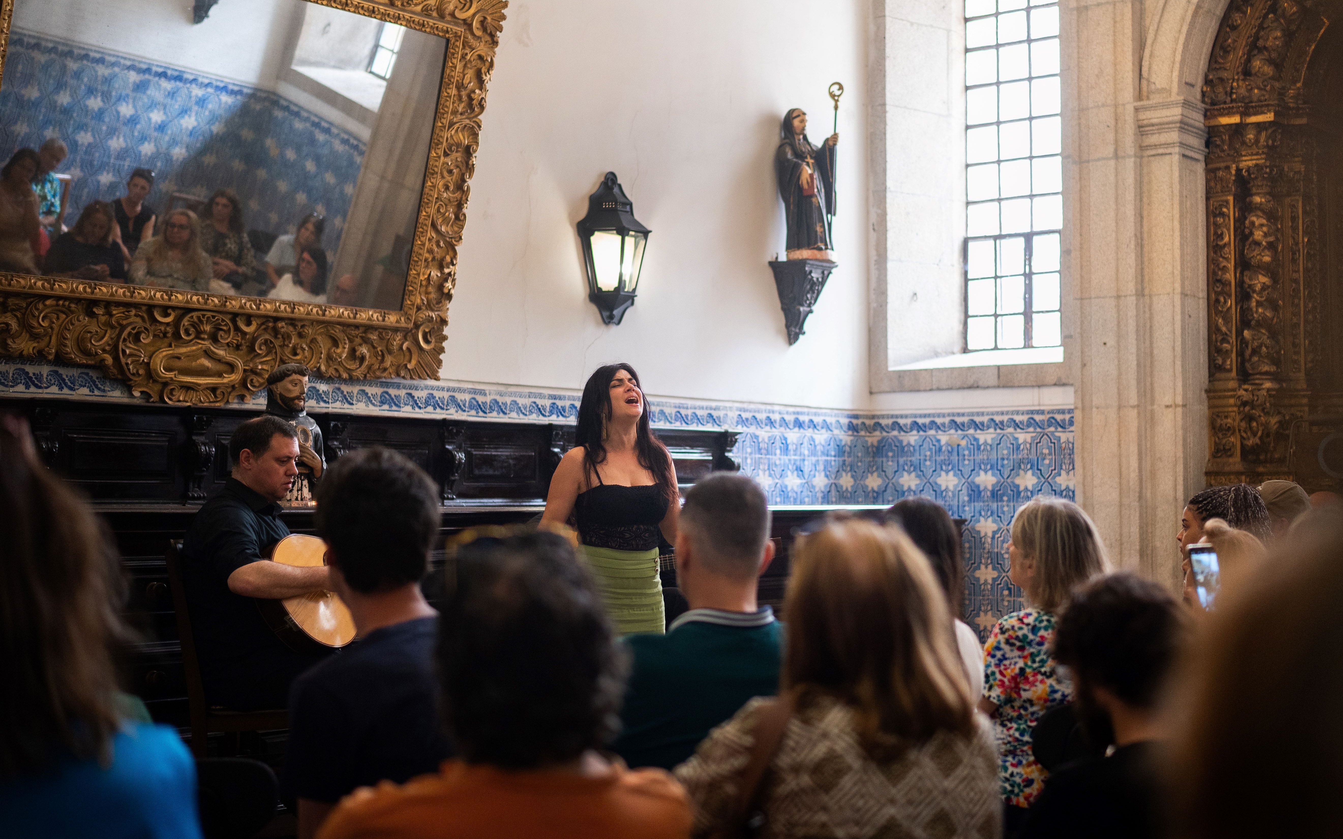 Fado performance at the Monastery of São Bento da Vitória in Porto.