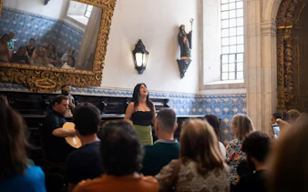 Fado performance at the Monastery of São Bento da Vitória in Porto.
