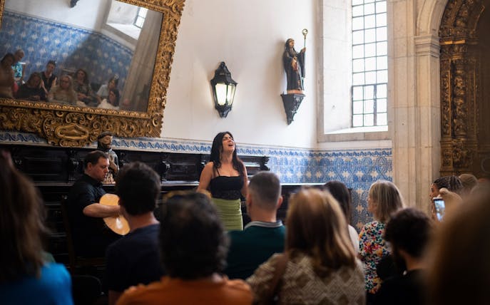 Fado performance at the Monastery of São Bento da Vitória in Porto.