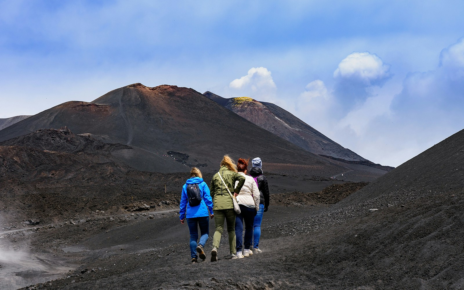Group of women at Mount Etna