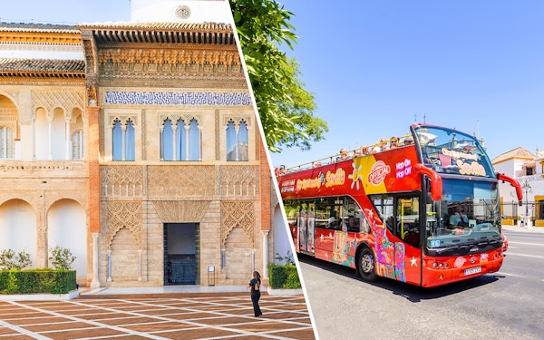 Combo: Alcázar of Seville Tickets + Seville Hop-on Hop-off Bus Tour