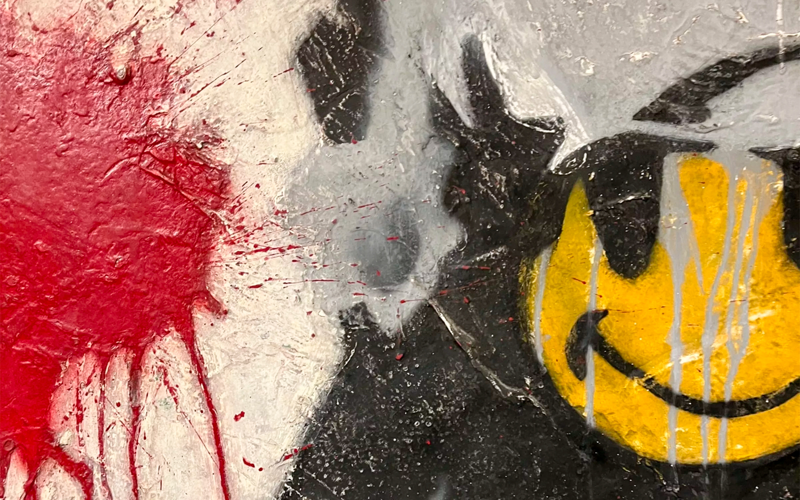 Smiling Copper painting at Moco Museum Amsterdam.