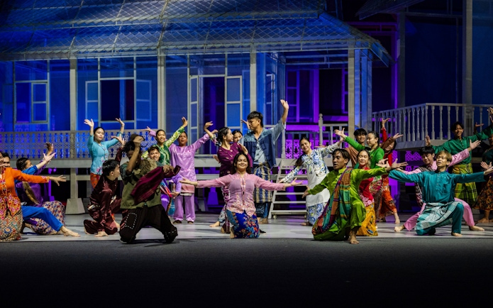 Performers in traditional attire at Encore Melaka The Legacy of a Generation Show.