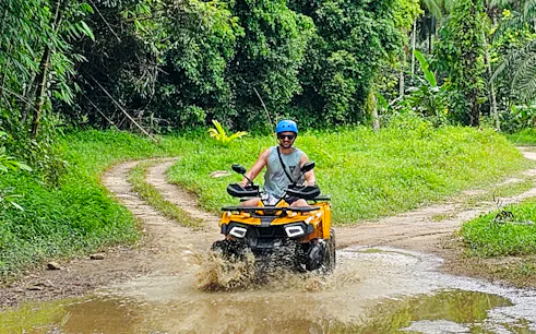 from phuket: private khao lak day trip with bamboo rafting, atv ride and lunch-1