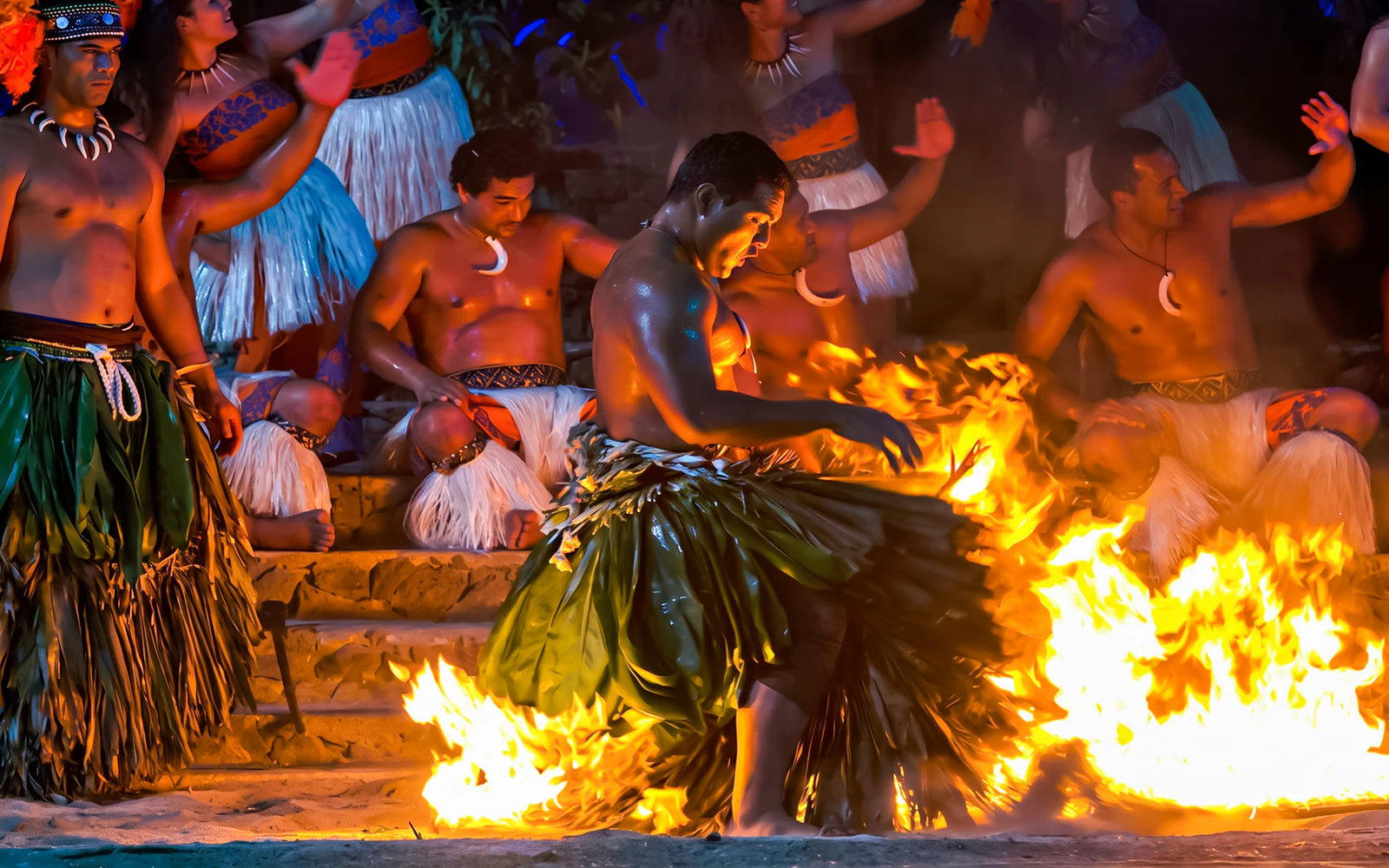 Image gallery of The luʻau as daylight fades