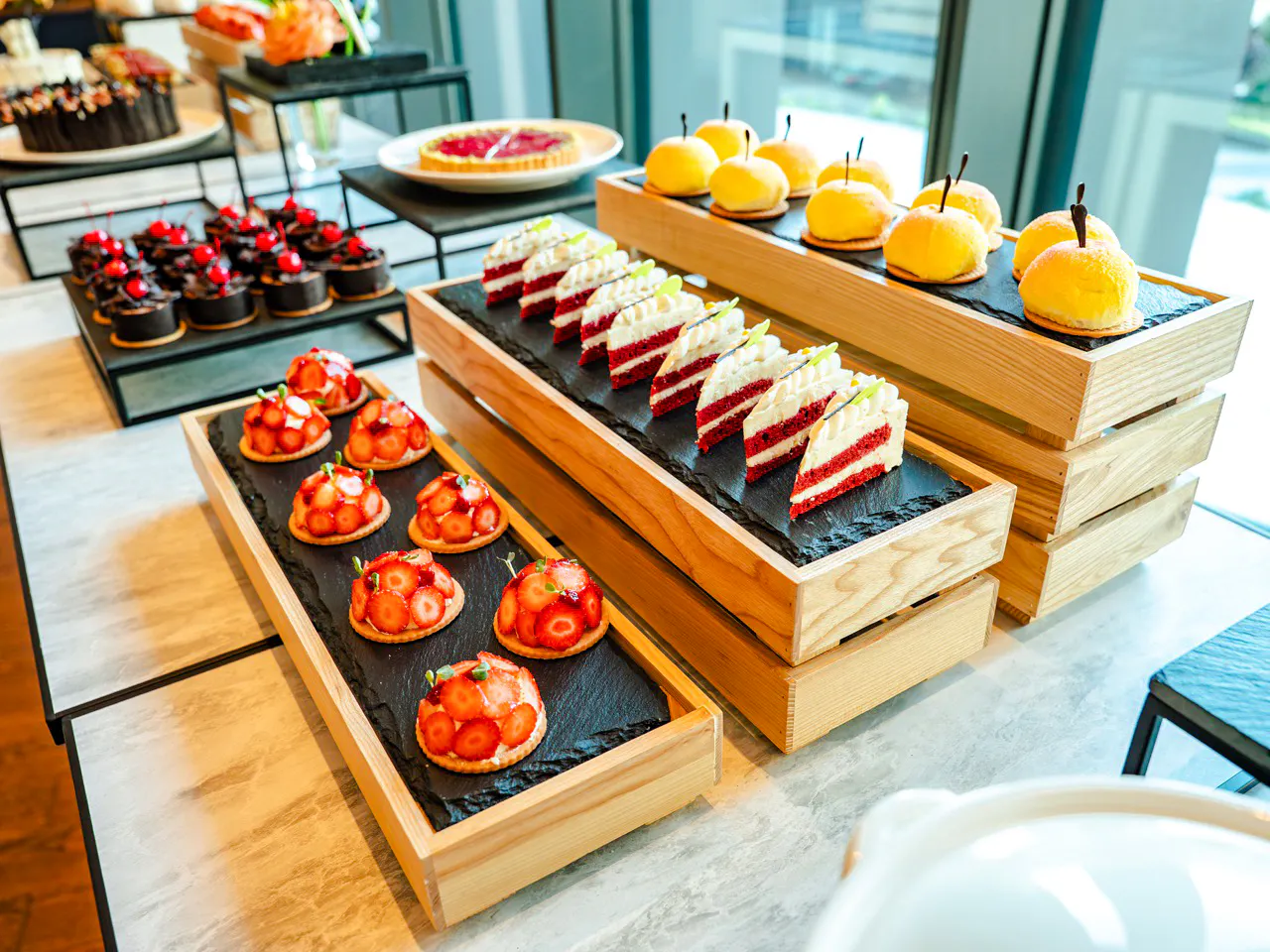 Dessert selection at Hyatt Regency Nha Trang's Lobster and Seafood BBQ Buffet Dinner, Nha Trang.
