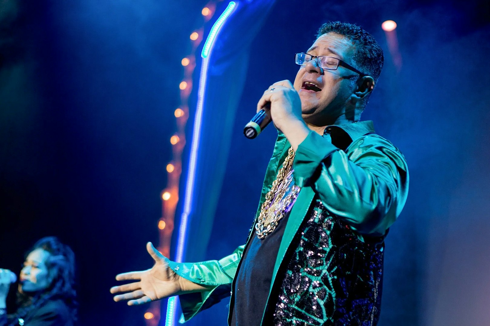 Singer performing at The Jets: Back to the 80's & 90's Experience concert.