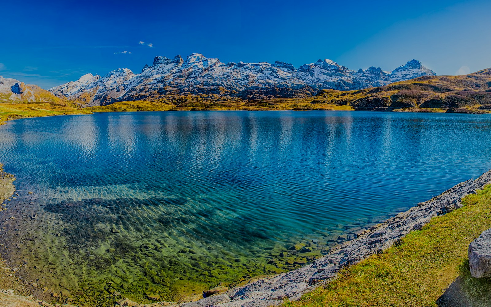 Mount titlis in background - crystal clear lakes