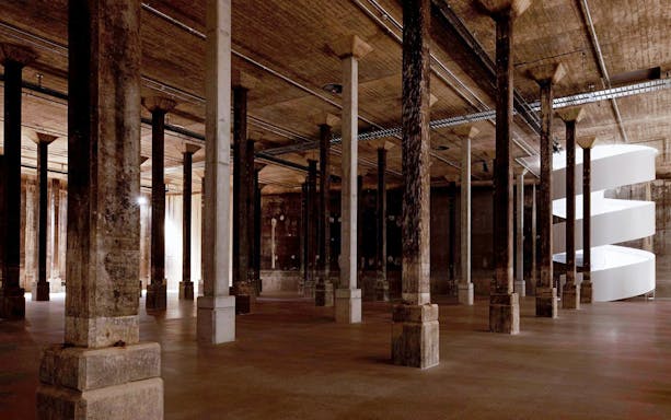 Former WWII fuel bunker, The Tank, with spiral staircase, Art Gallery of New South Wales, Sydney.