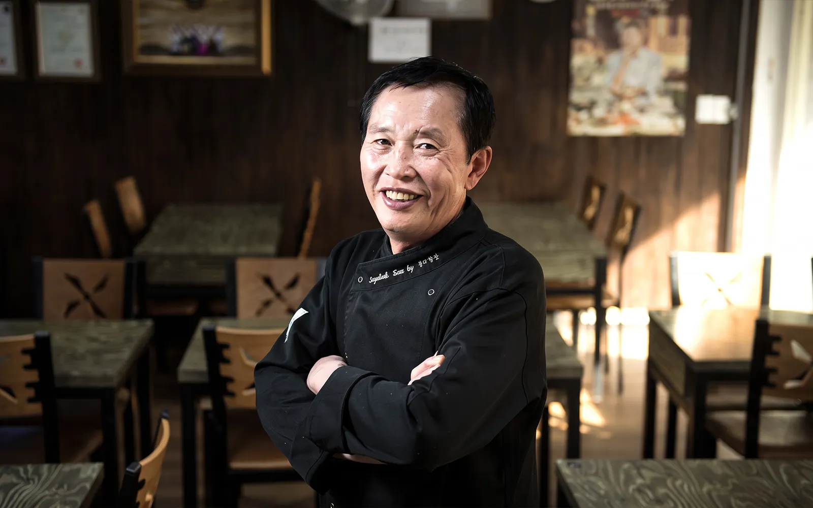 Chef in a North Korean restaurant during DMZ Premium Small Group Tour.