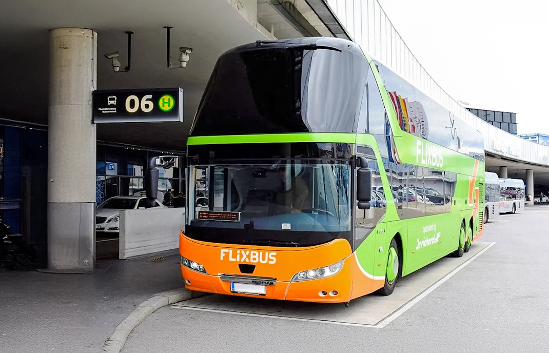 FlixBus at Amsterdam station for Efteling route.