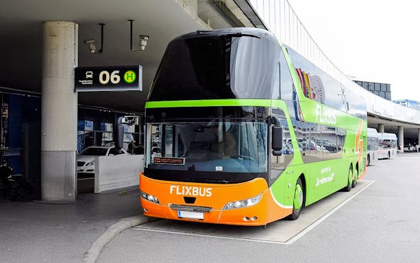 FlixBus at Amsterdam station for Efteling route.