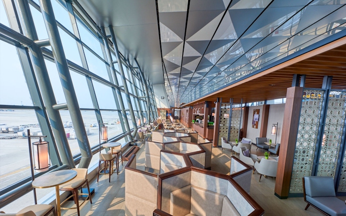 Sapphire Lounge seating area, T3 International Departures, near Gate 7.