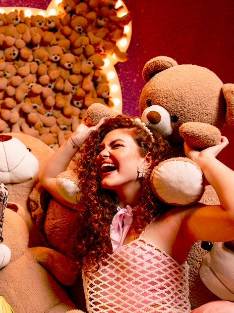 Visitors enjoying teddy bear room at WONDR Experience.
