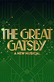 The Great Gatsby musical poster with art deco design, Broadway.