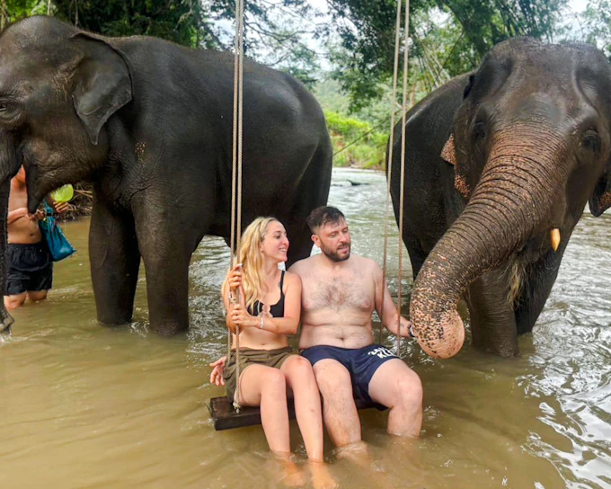 Chiang Mai Elephant Sanctuary, Waterfall Hike & Bamboo Rafting (Product 53056)