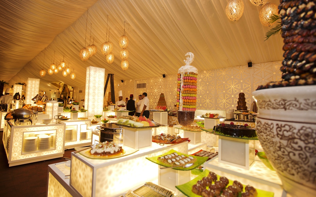 Buffet at Asateer tent for Iftar and Suhoor, Atlantis The Palm, Dubai.