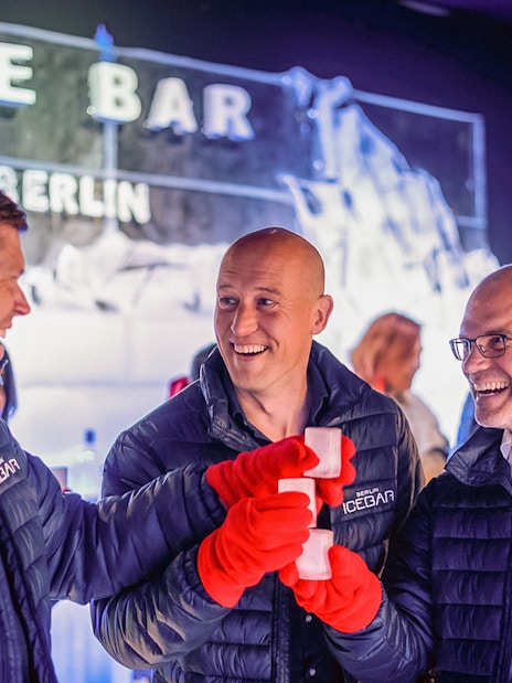 Guests enjoying drinks at Berlin Icebar.