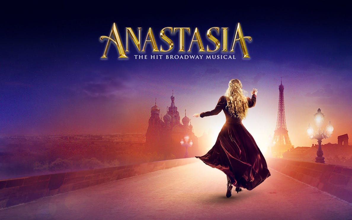 Anastasia Broadway Musical cast performing on stage in New York City theater.