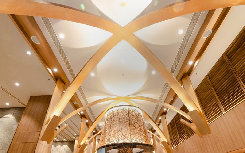Ceiling design at Plaza Premium First lounge, Terminal 3, Jakarta Soekarno-Hatta Airport.