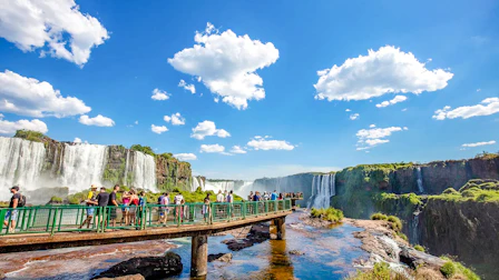 From Puerto Iguazú: Brazilian Falls Tour with Entry Ticket & Transfers