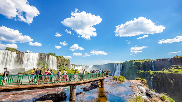 From Puerto Iguazú: Brazilian Falls Tour with Entry Ticket & Transfers