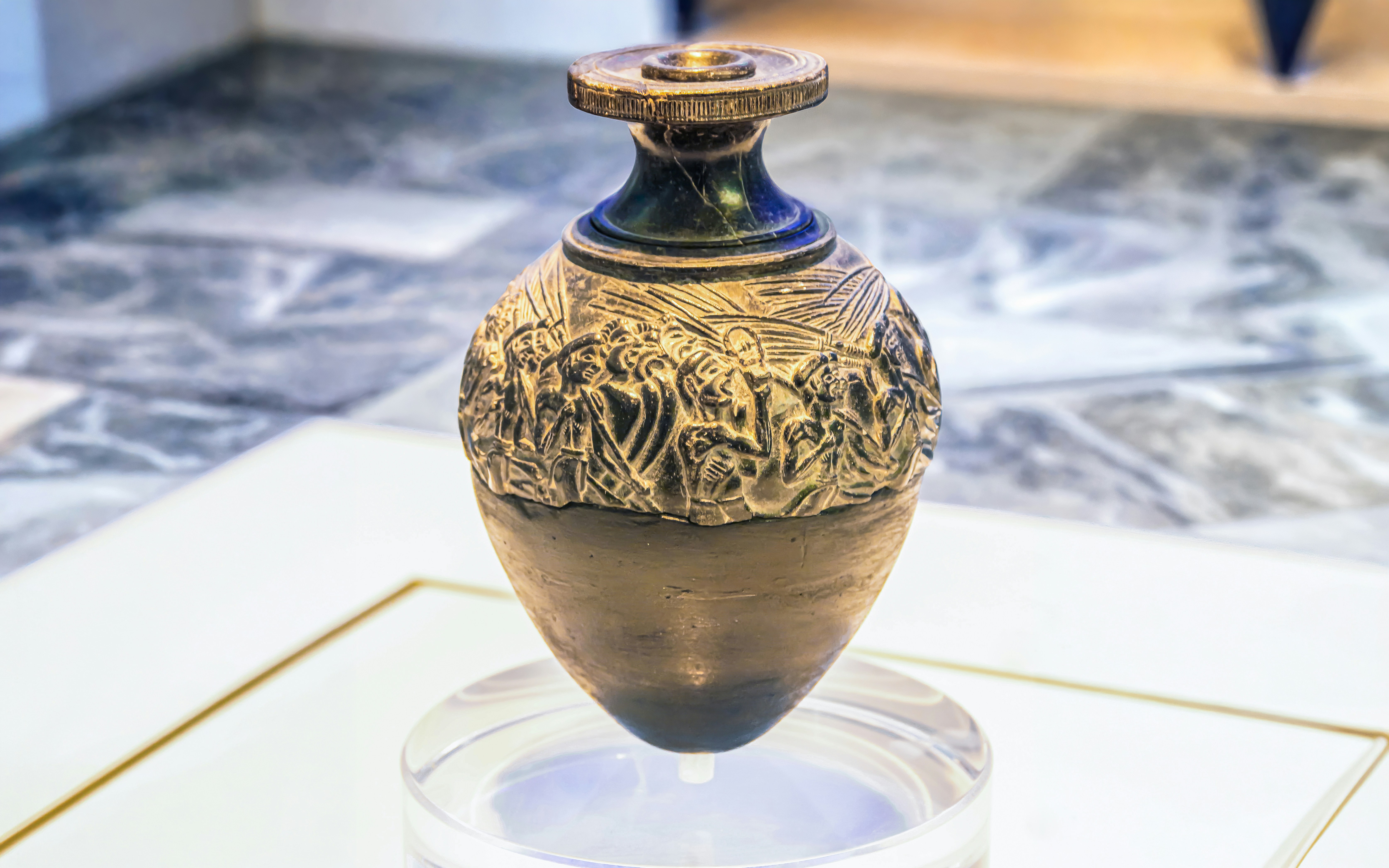 Minoan Harvester Vase, 1550-1500 BC, Heraklion Archaeological Museum, Crete.