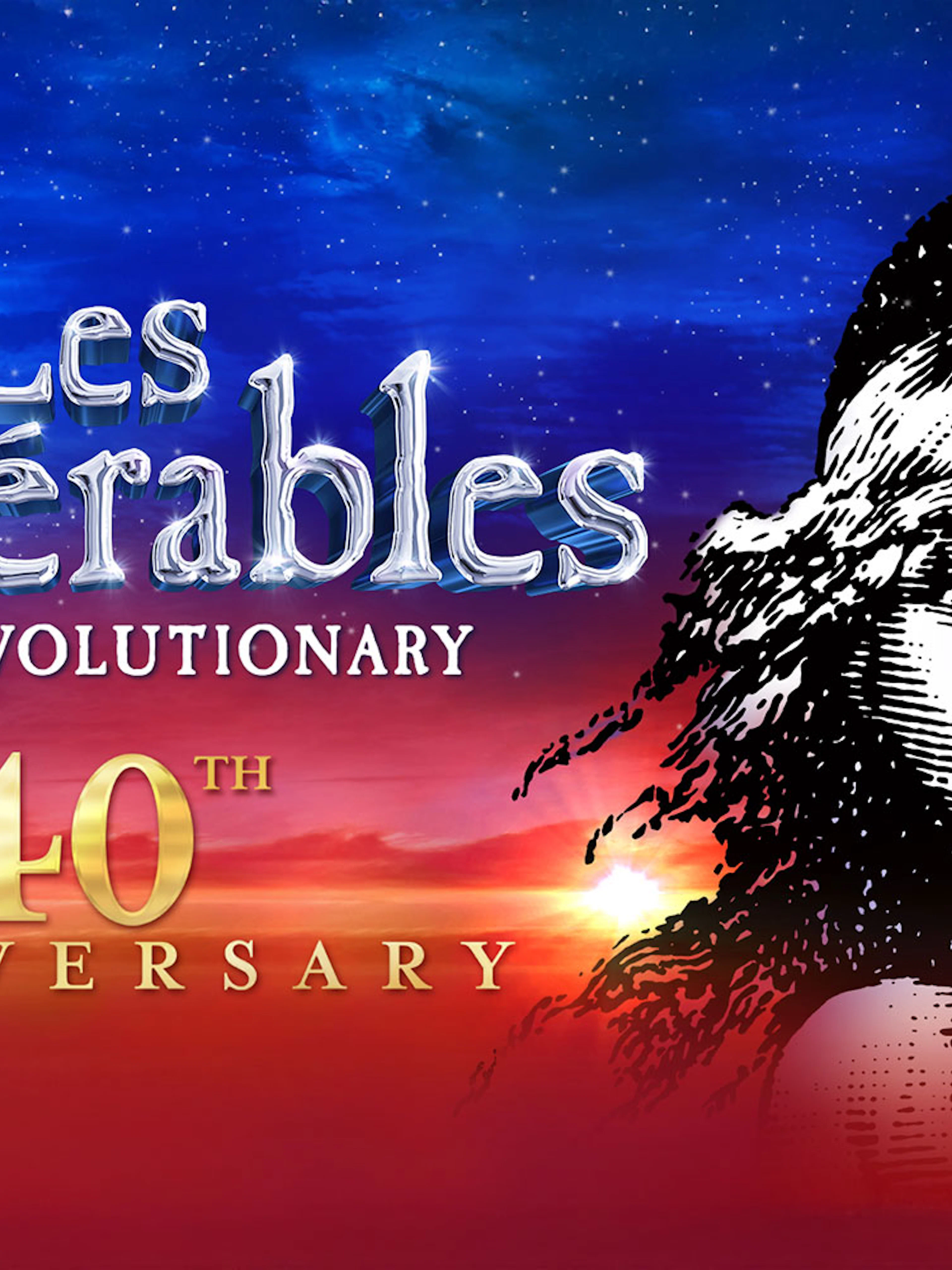Les Misérables 40th anniversary poster, West End production.