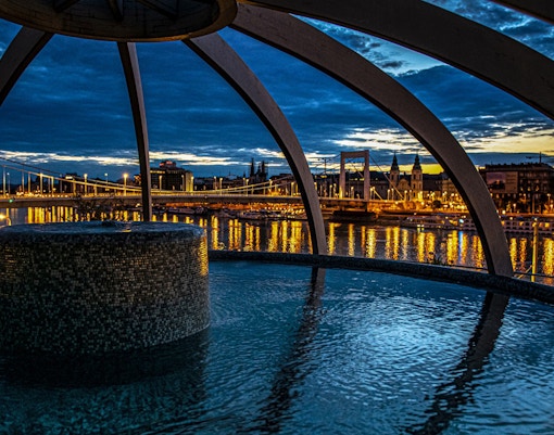 night bathing at Rudas Baths