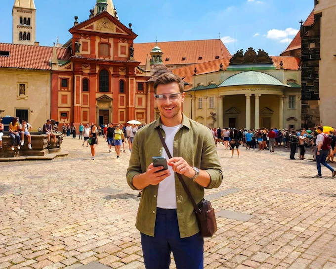 Prague Castle Time Travel Tour with AR Glasses & Optional Admission Ticket