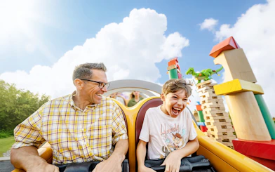 Guests enjoying a rollercoaster ride at Walt Disney World Resort, Orlando.