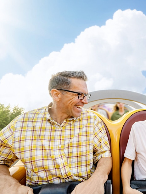 Guests enjoying a rollercoaster ride at Walt Disney World Resort, Orlando.