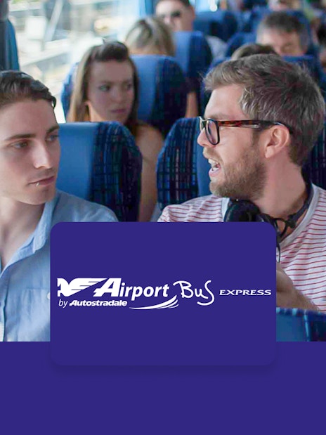 Passengers on Airport Bus Express from Malpensa Airport to Milan Central Station.