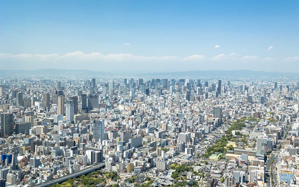 Osaka skyline from Harukas 300 Observatory deck.