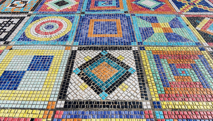 Mosaic floor in Roman house