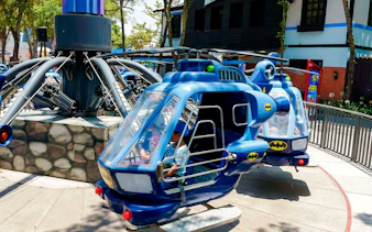 Batman-themed Batcopters ride at Six Flags Mexico.