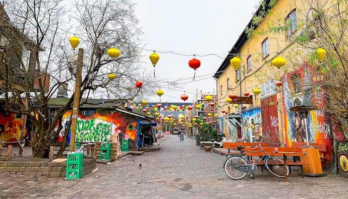 Freetown Christiana street with its unique culture and art