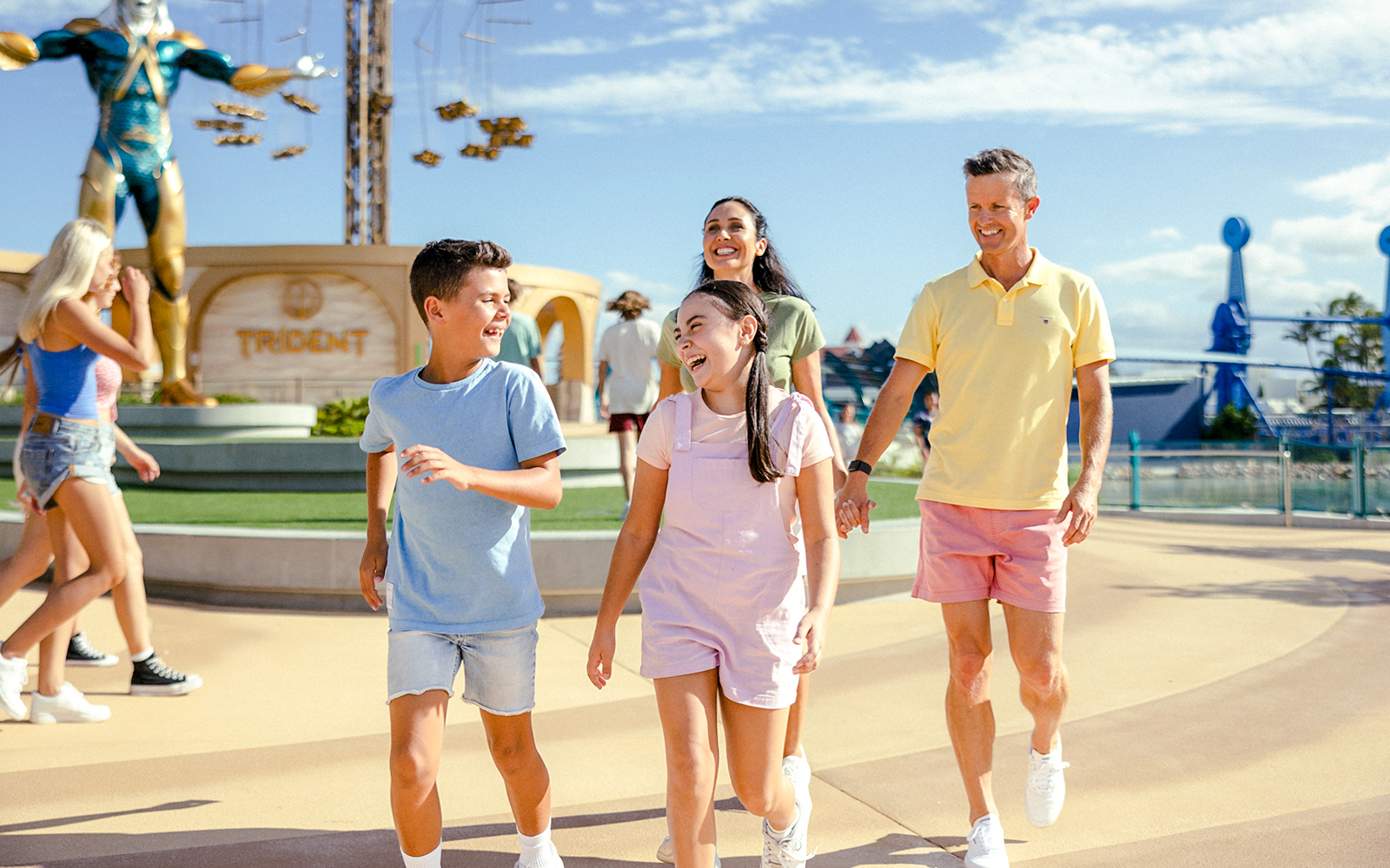 A family at Sea World Gold Coast