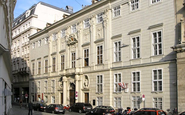 Vienna Baroque Orchestra venue exterior in Vienna, Austria.