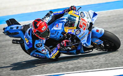 Motorcyclist racing at MotoGP Mandalika Pertamina Grand Prix of Indonesia 2026.