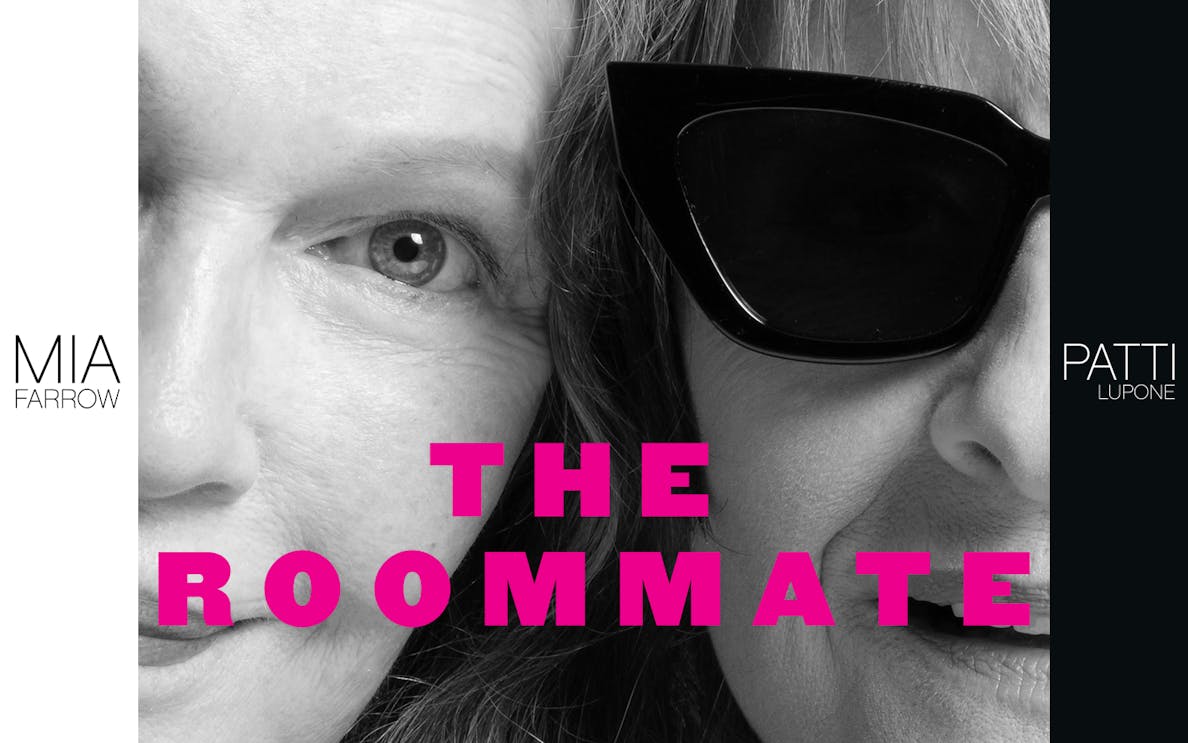 Close-up of two faces with 'The Roommate' text in bold pink.