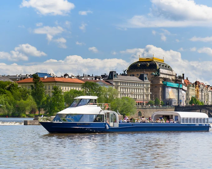 Prague Lunch Cruise on an Open-Top Glass Boat with Live Music
