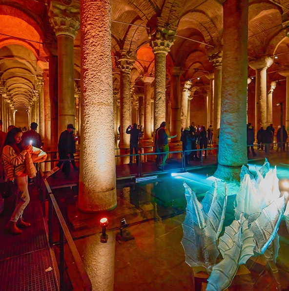 How to photograph the Basilica Cistern’s dark, atmospheric interior