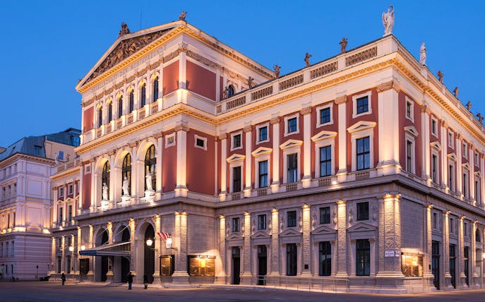 Musikverein concert hall in Vienna, venue for Vivaldi’s Four Seasons & Mozart concert.