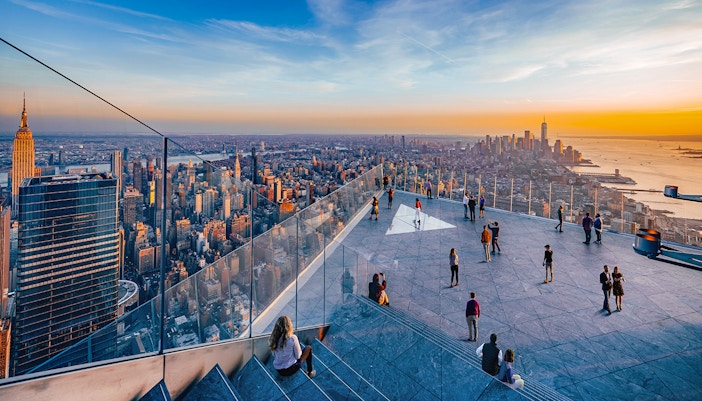 Outdoor sky deck of the the Edge observatory