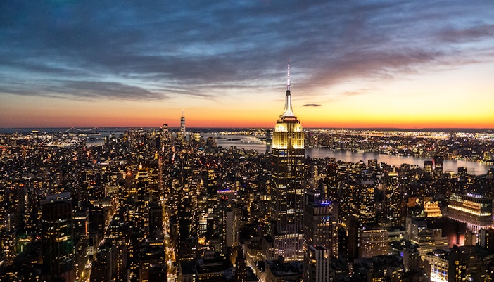 SUMMIT One Vanderbilt Observation Deck with panoramic views of New York City skyline.